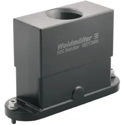 Grommet housing, size B24, die-cast aluminum, M50, straight, screw locking, IP66/IP68, 1827170000