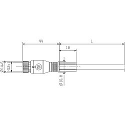 Sensor actuator cable, M12-cable socket, straight to open end, 3 pole, 10 m, PUR, black, 4 A, 1150631000 (1)