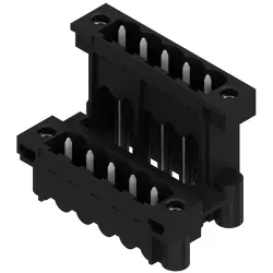 Pin header, 10 pole, pitch 5.08 mm, straight, black, 1828920000
