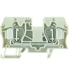 Through terminal block, spring balancer connection, 1.5-10 mm², 2 pole, 57 A, 8 kV, dark beige, 1830610000