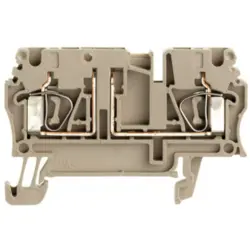 Disconnect/test-disconnect terminal block, spring balancer connection, 0.5-4.0 mm², 20 A, 6 kV, dark beige, 1831130000
