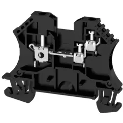 Through terminal block, screw connection, 0.5-4.0 mm², 1 pole, 24 A, 8 kV, black, 1833840000