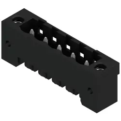 Pin header, 5 pole, pitch 5.08 mm, straight, black, 1837330000