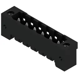 Pin header, 6 pole, pitch 5.08 mm, straight, black, 1837340000