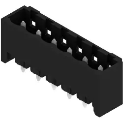 Pin header, 6 pole, pitch 5.08 mm, straight, black, 1838250000