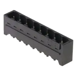 Pin header, 8 pole, pitch 5.08 mm, straight, black, 1838270000