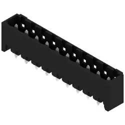 Pin header, 10 pole, pitch 5.08 mm, straight, black, 1838290000