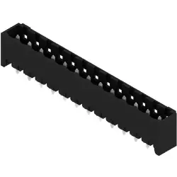 Pin header, 13 pole, pitch 5.08 mm, straight, black, 1838320000