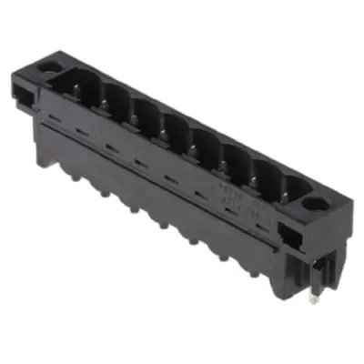 Pin header, 4 pole, pitch 5.08 mm, straight, black, 1838460000 - 1