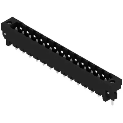 Pin header, 14 pole, pitch 5.08 mm, straight, black, 1838560000 - 1