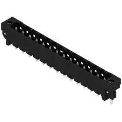 Pin header, 14 pole, pitch 5.08 mm, straight, black, 1838560000