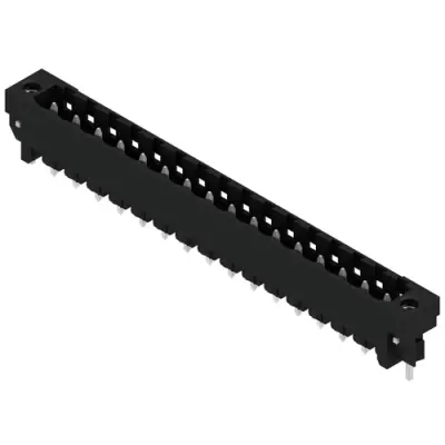 Pin header, 16 pole, pitch 5.08 mm, straight, black, 1838580000 - 1