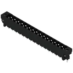 Pin header, 16 pole, pitch 5.08 mm, straight, black, 1838580000