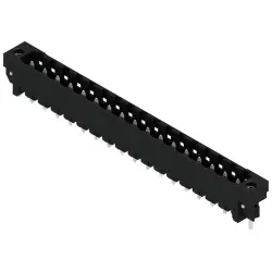 Pin header, 17 pole, pitch 5.08 mm, straight, black, 1838590000