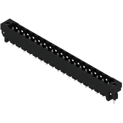 Pin header, 18 pole, pitch 5.08 mm, straight, black, 1838600000 - 1