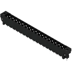Pin header, 18 pole, pitch 5.08 mm, straight, black, 1838600000