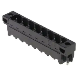Pin header, 23 pole, pitch 5.08 mm, straight, black, 1838650000