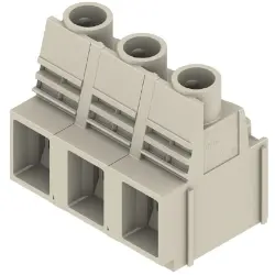 PCB terminal, 3 pole, pitch 12.7 mm, AWG 22-6, 65 A, screw connection, pebble gray, 1839190000