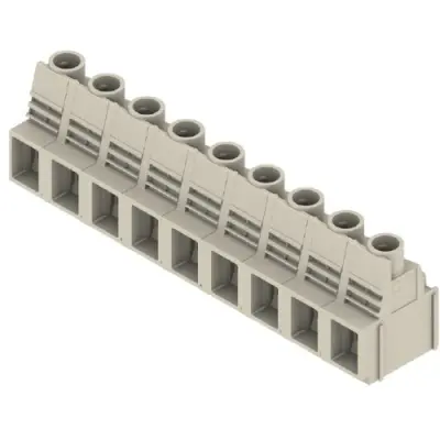 PCB terminal, 9 pole, pitch 12.7 mm, AWG 22-6, 65 A, screw connection, pebble gray, 1839250000 - 1