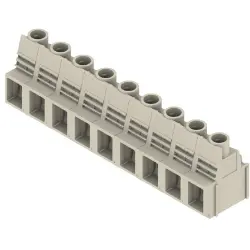 PCB terminal, 9 pole, pitch 12.7 mm, AWG 22-6, 65 A, screw connection, pebble gray, 1839250000