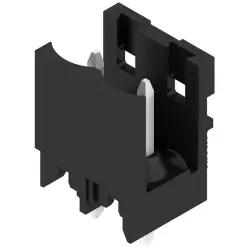 Pin header, 2 pole, pitch 5 mm, straight, black, 1840920000