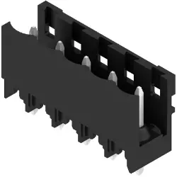 Pin header, 5 pole, pitch 5 mm, straight, black, 1840950000
