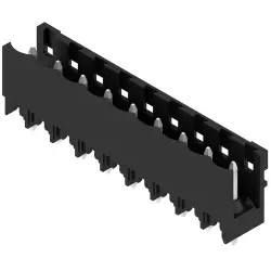 Pin header, 9 pole, pitch 5 mm, straight, black, 1840990000