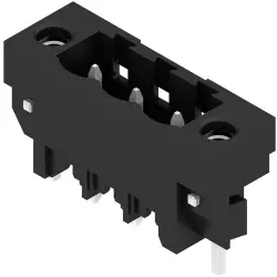 Pin header, 3 pole, pitch 5 mm, straight, black, 1841400000