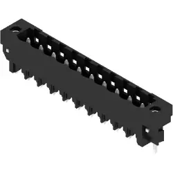 Pin header, 10 pole, pitch 5 mm, straight, black, 1841470000