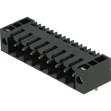 Pin header, 7 pole, pitch 3.5 mm, angled, black, 1842130000 - 1