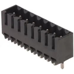 Pin header, 3 pole, pitch 3.5 mm, straight, black, 1842330000