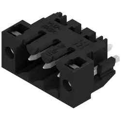 Pin header, 3 pole, pitch 3.5 mm, straight, black, 1842550000