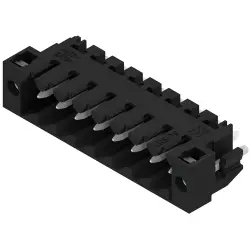 Pin header, 8 pole, pitch 3.5 mm, straight, black, 1842600000