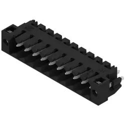 Pin header, 10 pole, pitch 3.5 mm, straight, black, 1842620000
