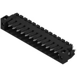 Pin header, 13 pole, pitch 3.5 mm, straight, black, 1842650000
