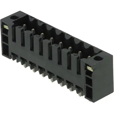 Pin header, 12 pole, pitch 3.5 mm, straight, black, 1842870000 - 1