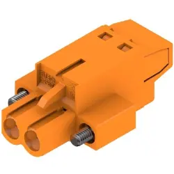 Pin header, 2 pole, pitch 5.08 mm, straight, orange, 1843990000