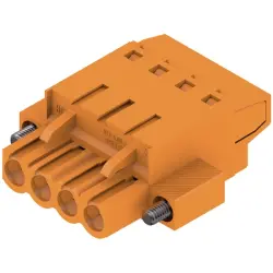 Pin header, 4 pole, pitch 5.08 mm, straight, orange, 1844010000