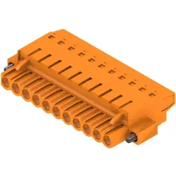 Pin header, 11 pole, pitch 5.08 mm, straight, orange, 1844080000