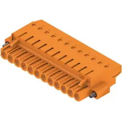 Pin header, 12 pole, pitch 5.08 mm, straight, orange, 1844090000
