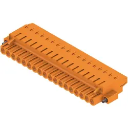 Pin header, 18 pole, pitch 5.08 mm, straight, orange, 1844150000