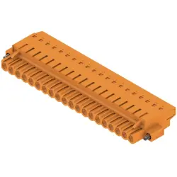 Pin header, 20 pole, pitch 5.08 mm, straight, orange, 1844170000