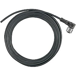 Sensor actuator cable, M12-cable socket, angled to open end, 4 pole, 5 m, PUR, black, 4 A, 9457960500