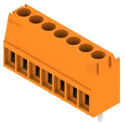PCB terminal, 7 pole, pitch 3.5 mm, AWG 28-14, 10 A, screw connection, orange, 1845060000 - 1