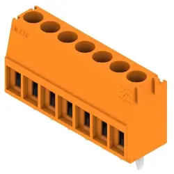 PCB terminal, 7 pole, pitch 3.5 mm, AWG 28-14, 10 A, screw connection, orange, 1845060000
