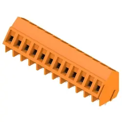 PCB terminal, 12 pole, pitch 5 mm, AWG 24-14, 15 A, screw connection, orange, 1845470000
