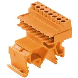 Pin header, 6 pole, pitch 5.08 mm, straight, orange, 1846140000