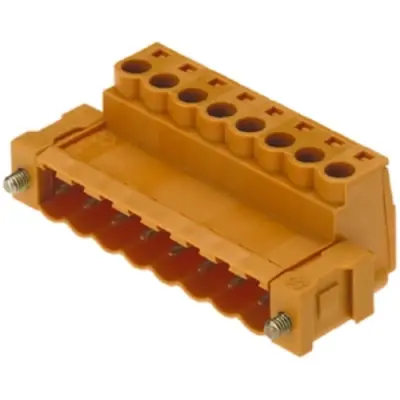 Pin header, 6 pole, pitch 5.08 mm, straight, orange, 1846250000 - 1