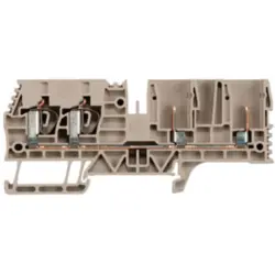 Through terminal block, plug-in connection, 0.5-6.0 mm², 2 pole, 32 A, 8 kV, dark beige, 1848350000