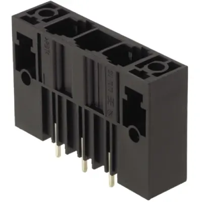 Pin header, 3 pole, pitch 10.16 mm, straight, black, 1850890000 - 1